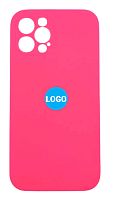 Чехол для iPhone 12 Pro Silicon Case цвет 53 (ярко-розовый) с закрытой камерой и низом от интернет магазина z-market.by