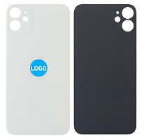 Задняя крышка для iPhone 11 Белый (стекло, широкий вырез под камеру, логотип). от интернет магазина z-market.by