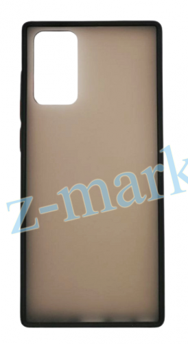 Чехол для Samsung Galaxy Note 20, N980 SHELL, матовый с цветной рамкой, чёрный в Гомеле, Минске, Могилеве, Витебске.