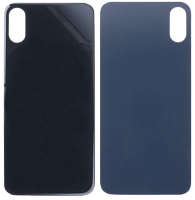 Задняя крышка для iPhone Xs Max Серый (стекло, широкий вырез под камеру, логотип) - Премиум. от интернет магазина z-market.by