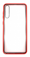 Чехол для Samsung A50, A505, A50S, A507, A30S, A307, прозрачный с цветной рамкой, красный  от интернет магазина z-market.by