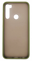 Чехол для Xiaomi Redmi Note 8T матовый с цветной рамкой, зелёный от интернет магазина z-market.by