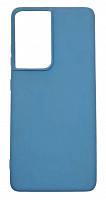 Чехол для Samsung Galaxy S21 ULTRA, G998 силиконовый синий, TPU Matte Case от интернет магазина z-market.by