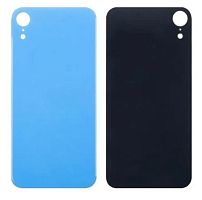 Задняя крышка для iPhone Xr Голубой (стекло, широкий вырез под камеру, логотип). от интернет магазина z-market.by