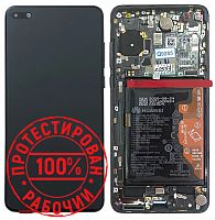 Модуль для Huawei P40, 100% оригинал (дисплей с тачскрином в раме + АКБ), черный от интернет магазина z-market.by