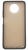 Чехол для Xiaomi Redmi Note 9T, матовый с цветной рамкой, чёрный от интернет магазина z-market.by