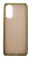 Чехол для Samsung Galaxy S20, G980, S11E, матовый с цветной рамкой, хакки от интернет магазина z-market.by