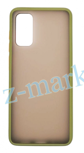 Чехол для Samsung Galaxy S20, G980, S11E, матовый с цветной рамкой, хакки в Гомеле, Минске, Могилеве, Витебске.