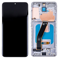 Модуль для Samsung G980F (S20), G981F (S20 5G) -OLED Full Size, (дисплей с тачскрином в раме), серый от интернет магазина z-market.by