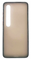 Чехол для Xiaomi Mi 10, Mi 10 Pro матовый с цветной рамкой, чёрный от интернет магазина z-market.by