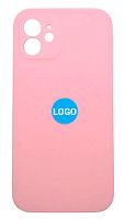 Чехол для iPhone 12 Silicon Case цвет 36 (розовый) с закрытой камерой и низом от интернет магазина z-market.by
