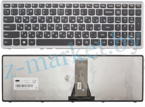 Клавиатура Lenovo Ideapad G505S G500s S510 Z510 Z505 с серой рамкой Черная в Гомеле, Минске, Могилеве, Витебске.