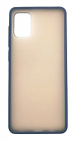 Чехол для Samsung A31, A315, A51, A515, M40S, матовый с цветной рамкой, синий от интернет магазина z-market.by
