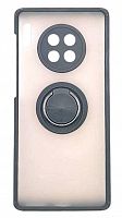 Чехол для Huawei Mate 30 Pro матовый с цветной рамкой, черный, держатель под палец, магнит от интернет магазина z-market.by