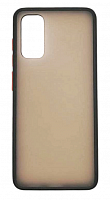 Чехол для Samsung Galaxy S20, G980, S11E, матовый с цветной рамкой, черный от интернет магазина z-market.by