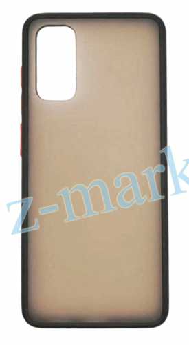 Чехол для Samsung Galaxy S20, G980, S11E, матовый с цветной рамкой, черный в Гомеле, Минске, Могилеве, Витебске.