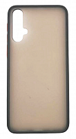 Чехол для Samsung A71, A715, матовый с цветной рамкой, черный от интернет магазина z-market.by