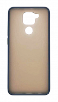 Чехол для Xiaomi Redmi Note 9, Redmi 10X 4G матовый с цветной рамкой, синий от интернет магазина z-market.by