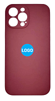 Чехол для iPhone 13 Pro Max Silicon Case цвет 71 (бордовый) с закрытой камерой и низом от интернет магазина z-market.by