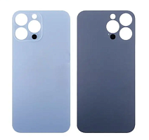 Задняя крышка для iPhone 13 Pro Max Голубой (стекло, широкий вырез под камеру, логотип). от интернет магазина z-market.by
