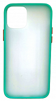 Чехол для iPhone 12, 12 Pro матовый с цветной рамкой, цвет 4 (бирюзовый) от интернет магазина z-market.by