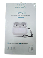Беспроводные наушники Bluetooth Profit TWS-5, белые, беспроводная зарядка от интернет магазина z-market.by