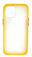 Чехол для iPhone 12 Pro Max матовый с цветной рамкой, цвет 5 (желтый) от интернет магазина z-market.by