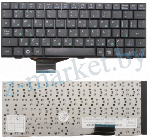Клавиатура Asus Eee PC 700/900 черная в Гомеле, Минске, Могилеве, Витебске.