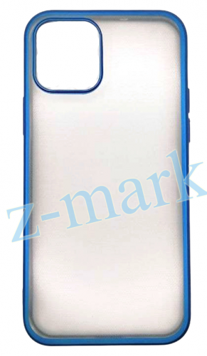 Чехол для iPhone 12, 12 Pro, Stylish Case с цветной рамкой, синий в Гомеле, Минске, Могилеве, Витебске.