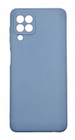 Чехол для Samsung A22, A225, M32, M325, F22, силиконовый синий, TPU Matte case, с закрыной камерой от интернет магазина z-market.by