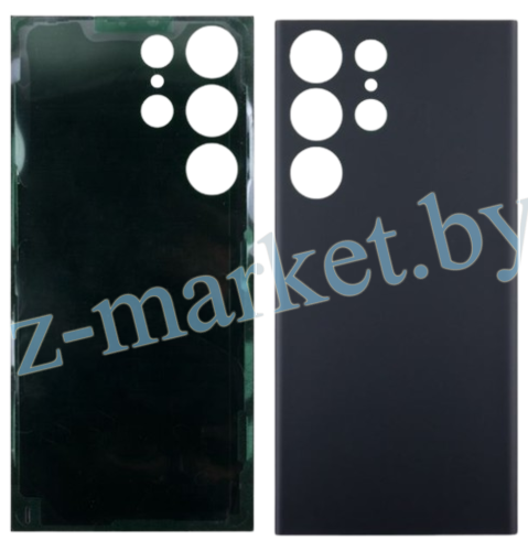 Задняя крышка для Samsung Galaxy S23 Ultra (S918B) Черный - Премиум. в Гомеле, Минске, Могилеве, Витебске.