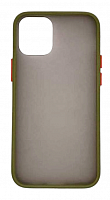 Чехол для iPhone 12 mini матовый с цветной рамкой, цвет 1 (хаки) от интернет магазина z-market.by