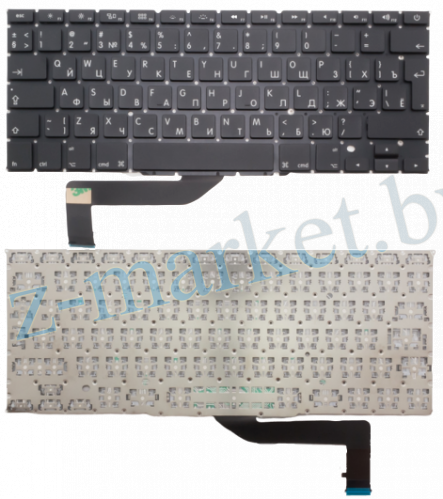 Клавиатура Apple MacBook Pro 15 Retina A1398 2012 — 2015 черная в Гомеле, Минске, Могилеве, Витебске.