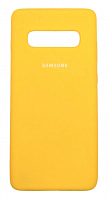Чехол для Samsung S10+, G975F силиконовый желтый, TPU Matte case  от интернет магазина z-market.by