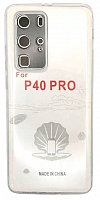 Чехол для Huawei P40 Pro силиконовый прозрачный с закрыми камерой и разъемом от интернет магазина z-market.by
