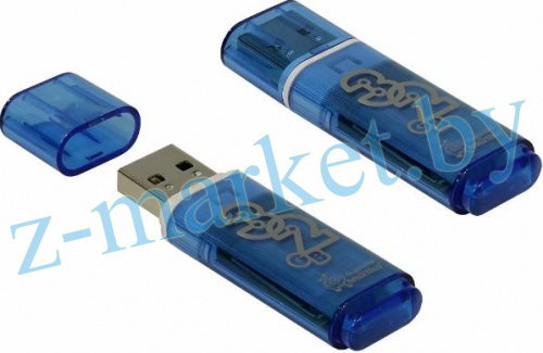 Флеш-накопитель 32Gb SmartBuy Glossy series, USB 3.0, пластик, синий в Гомеле, Минске, Могилеве, Витебске. фото 2