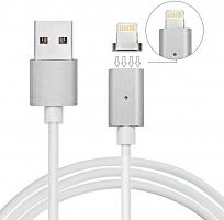 USB Дата-кабель "Magnetic Cable" магнитный Charge&Sync для Apple iPhone 8 pin белый в коробке от интернет магазина z-market.by