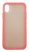 Чехол для iPhone XR, матовый с цветной рамкой, красный от интернет магазина z-market.by