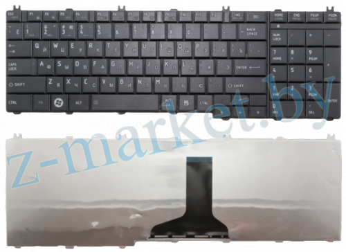 Клавиатура Toshiba C650 C660 L650 L655 L670 L750 Черная в Гомеле, Минске, Могилеве, Витебске.