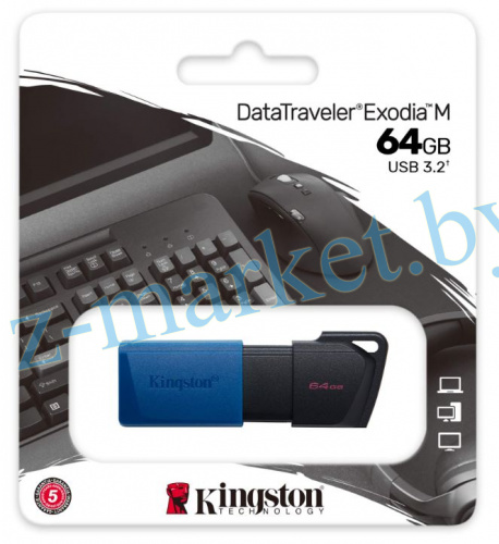 Флэш накопитель Kingston 64GB USB DataTraveler Exodia DTX/64G в Гомеле, Минске, Могилеве, Витебске. фото 2
