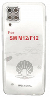 Чехол для Samsung A12, A125F, A127F, M12, M12F, F12 силикон прозрачный с закрыми камерой и разъемом от интернет магазина z-market.by