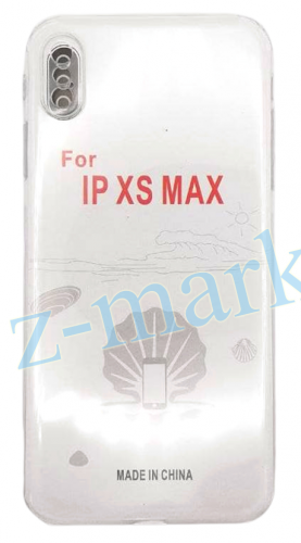 Чехол для iPhone XS Max силиконовый прозрачный с закрыми камерой и разъемом в Гомеле, Минске, Могилеве, Витебске.