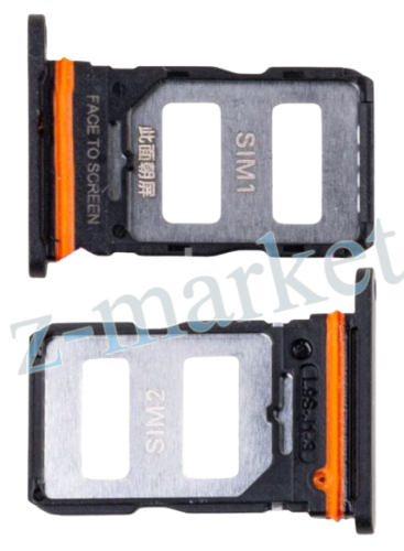 Держатель SIM для Xiaomi Poco X5 Pro 5G (22101320G) Черный. в Гомеле, Минске, Могилеве, Витебске.