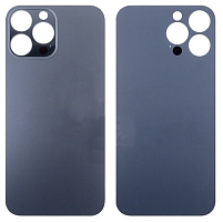 Задняя крышка для iPhone 13 Pro Max Серый (стекло, широкий вырез под камеру, логотип) - Премиум. от интернет магазина z-market.by