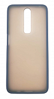 Чехол для Xiaomi Redmi K30, Poco X2, матовый с цветной рамкой, синий от интернет магазина z-market.by