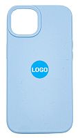 Чехол для iPhone 14 Silicon Case цвет 15 (голубой) с закрытым низом от интернет магазина z-market.by