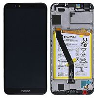 Модуль для Huawei Honor 7С, 100% оригинал (дисплей с тачскрином в раме + АКБ), черный от интернет магазина z-market.by