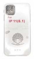 Чехол для iPhone 11 силиконовый прозрачный с закрыми камерой и разъемом от интернет магазина z-market.by