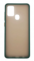 Чехол для Samsung A21S, A217F, SHELL, матовый с цветной рамкой, зелёный от интернет магазина z-market.by