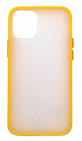 Чехол для iPhone 12 mini матовый с цветной рамкой, цвет 5 (желтый) от интернет магазина z-market.by